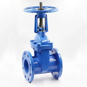 12-inch DN300mm Cast Iron Manual Handwheel Rising Stem Resilient Valve Seat Gate Acid Water Medium Temperature Model GGG50