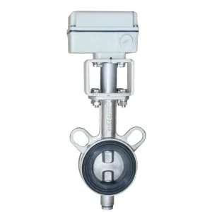 12V 24V DC 220V C6104 Regulating Stainless Steel 2 Way Motorized Control Actuator Mini Electric Butterfly Valve