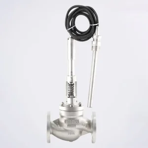 16bar 25bar Stainless Steel 304 Direct Acting Temperature 2 Way Flange Control Valve With Geothermal Steam