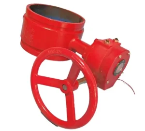 2 1/2in Ductile Iron Clamp Type Turbine Groove Signal Butterfly Valve