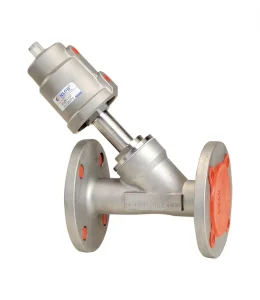 2/2-Way Flange Stainless Steel Pneumatic Angle Seat Valve