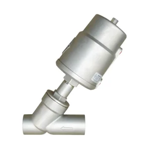 2 2 Way Piston Operated Ss304 Ss316 Body Thread Pneumatic Angle Seat Valve for Steam Water Oil