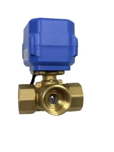 2 3 Way 1 2inch Brass Motorized Ball Valve 110VAC Normally Closed Water Flow Valve for HVAC Floor Heating and Solar Water