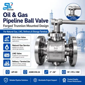 2-36 Inch API 6D Full Bore Optional High Pressure Forged Reduced Bore Trunnion Mounted Ball Valve for Transmission Pipeline
