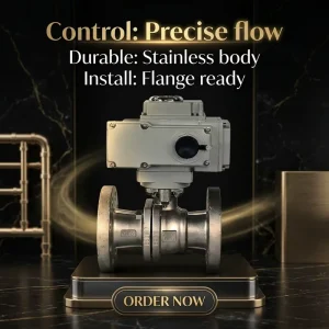 2 Inch DQQ 124 Explosion proof Stainless Steel Electric Ball Valve 220v 110v 24v Steam Motorized Flanged Ball Valve