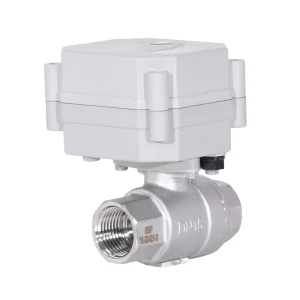 2-Way 3/4″ Inch DN20 Shutoff Electric Water Valve Normal Closed (NC) Motorised 9-24V Controller SS304 NSF AC/DC OEM Customizable