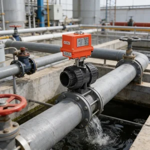 2-Way Electric Actuated PVC Ball Valve Industrial Grade Automatic On/Off Control Fluid Shutoff Valve