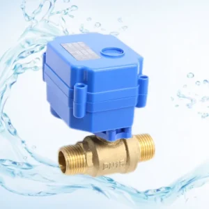 2 Way Electric Ball Valve DN20 DC9 24V Brass Body 3 Wire One Control 2 Wire Power Off Reset for Fluid Systems