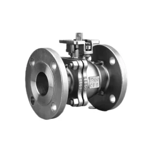 2 Way Flanged Ball Valve with Stainless Steel Pneumatic Activation for Gas Media OEM Customizable