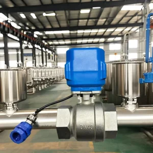 2 Way Inch DN50 Electric Water Valve Normal Closed (NC) Motorised with 9 24V Controller SS304AC DC OEM Customizable