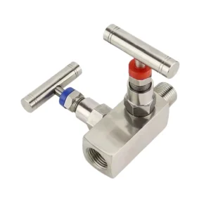 2 Way Manifold Valve High Pressure NPT Thread Industrial Needle Control Valve