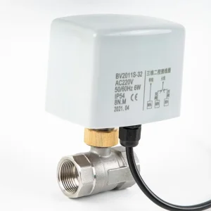 2 Way Motorized Stainless Steel Electric Flange Ball Valve AC220V for Water OEM Customizable Air Conditioning Floor Heating
