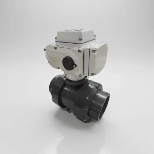 2 Way PVC Electric Ball Valve Double True Union Plastic Electric Actuator 12V/24V/220V On/Off High Torque Factory Direct