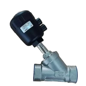 2-Way Pneumatic SS304 SS316 Y-Type Angle Seat Valve