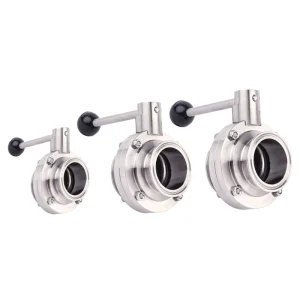 2.5” Stainless Steel 304 Hygienic Tri Clamp Butterfly Valve Manual Gas