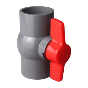 20 PVC Pipe DN15 Gray Plug in Manual Control Water Ball Valve