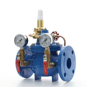200X Pressure Reducing Valve Ductile Iron GGG50 PN16 AdjustableHydraulic Pilot Operated Water Supply Irrigation Regulator Sluice