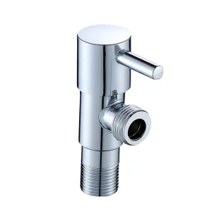 201 Stainless Steel Polished Chrome Bathroom Angle Valve for Hotels