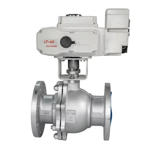 220V AC 2 Way High Temperature OEM Electric Actuator Motorized Water Control Ball Valve DN32-DN400 Flange Connection
