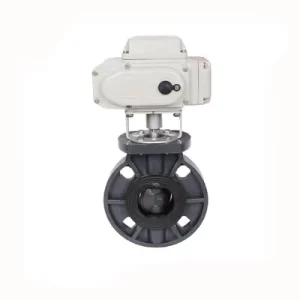 220V Butterfly Valve 2inch DN50 DN100 Electric UPVC Butterfly Valve