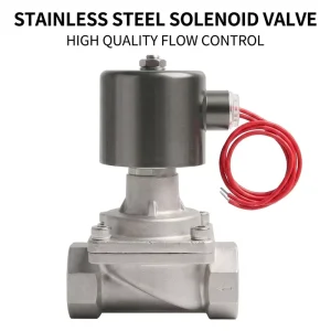 220V NC Threaded Stainless Steel Steam Solenoid Valve Piston Type High Temperature High Pressure Pipeline Shutoff