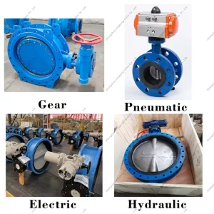 24 Inch EPDM Soft Rubber Seal Flange Design Standard PN16 Double Flange Type Butterfly Valve Stock