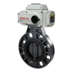 24V DC 220VAC Plastic Motorized Butterfly Valve Upvc Valve with Electrical Actuator
