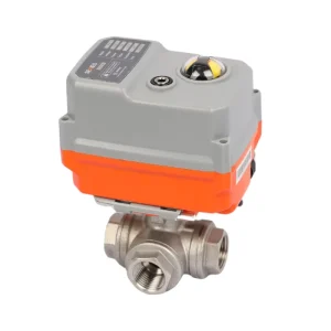 24V DC 3-Way Motorized Stainless Steel Ball Valve Actuator Manufactured Flow Electric Control Valve for Water Media
