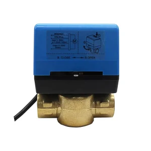 24VAC Modulating 0-10V Electric Motorized Brass Valve with Actuator for Precise HVAC Water Flow Control