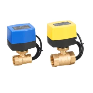 24VDC Electric Actuator Two-Way Brass Ball Valve for Water Flow Control