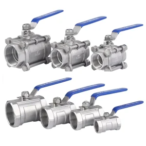 2Inch Three Pieces Ball Valve Factory 304 316 Stainless Steel 3 Pieces Ball Valves1000wog