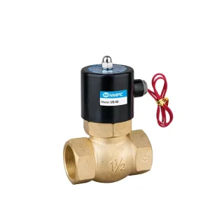 2L Series US40 Brass High-Temperature Water and Steam Two-Way Straight-Through Solenoid Valve