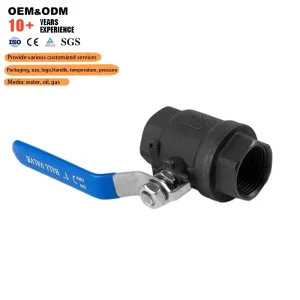 2PC Carbon Steel WCB NPT Female Screwed End Floating Ball Valve Manual Connection On Off Cast Steel Ball Valve