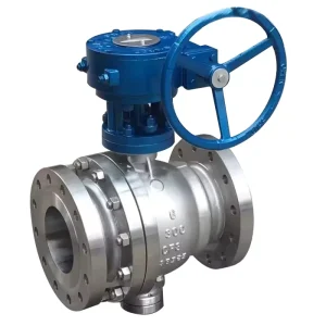 2PC Flanged End Stainless Steel 316 Alloy 20# Hastelloy C276 Trunnion Mounted Bolted Body Ball Valves Gear 150LB 300LB 600LB