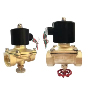 2T Normally Closed 220V AC 2-Way 1/2-Inch Diaphragm Gas Brass Solenoid Valve