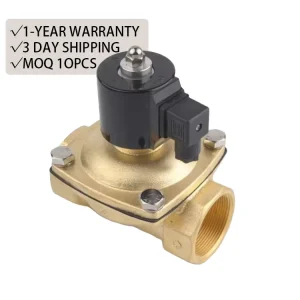 2W Normally Close Electric Brass 12V DC 24V 220V 1/2 3 Inch Solenoid Valve for Water Control Two Way Magnetic Water Liquid