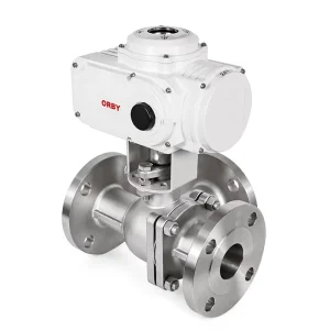 2inch DN25 3inch DN80 DC24V AC220V 3 Way ANSI Class#150 #300 T Port L Port Electric Flanged Stainless Steel Ball Valve