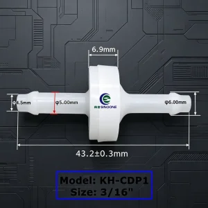 3/16″ Check Valve Opens at Micro-pressure Suitable for Low-pressure Piping Systems with No Additional Energy Consumption