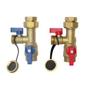 3/4 Inch IPS Isolator Service Valve Kit for Tankless Water Heater Pressure Relief Valve Durable Brass Construction OEM