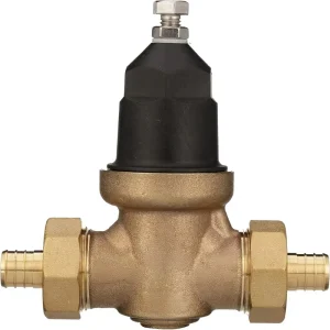 3/4 Inch Pressure-Reducing Valve Model 34-NR3XLDUPEX Double Union PEX Crimp Tailpiece Connection 0.75-Inch Outlet 3.75-Inch Length