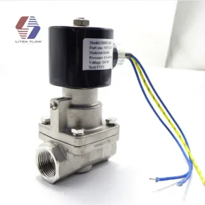 3 4″NPT 40bar Solenoid Valve 24VDC 304 Stainless Steel Normally Closed for Air Liquid Water
