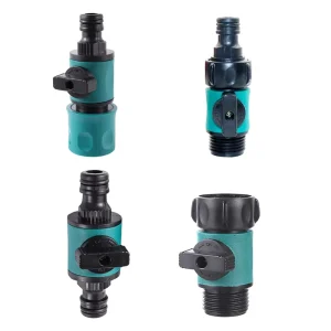 3/4″ US Thread Garden Faucet Connector Car Wash Irrigation Watering Prolong Hose Nipple Adapter with Shutoff Valve