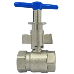 3 4inch DN20 Brass Lockable Meter Ball Valve KTC Saber Water Flow Meter Lock Key Operate 25 bar Type Female Ball Valve