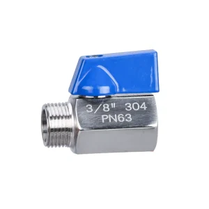 3 8 Inch 304 Stainless Steel Mini Ball Valve PN63 Male Thread Small Ball Valve for Water Gas Pipeline Control