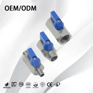 3/8 Inch 316L Stainless Steel Mini Ball Valve Male to Male Threaded Compact Hexagonal Body Chemical Process Valve