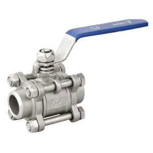 3 Piece Butt Weld Ball Valve 1000WOG Manual Stainless Steel 304 ANSI