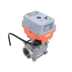 3 Piece Electric Ball Valve Stainless Steel Modulating Type Motor Operated Actuator for High Temperature Water OEM Customizable
