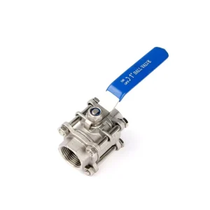 3-Piece Manual Ball Valve for Gas Water and Oil with Internal Thread OEM Support
