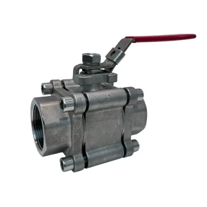 3 Piece Manual Operated Full Port Threaded End Ball Valves with OEM Support Stainless Steel Carbon Steel NPT Connection