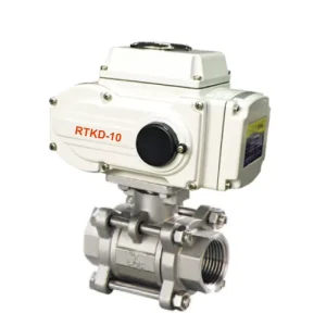 3-Piece Stainless Steel Electric Valve On-Off Type Motorized Electric Water Flow Control Ball Valve